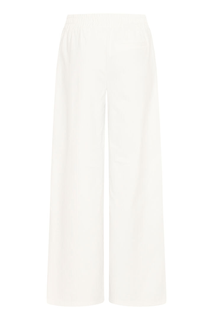 Ichi Kate Sus Long Wide Trouser in Cloud Dancer - 20118337