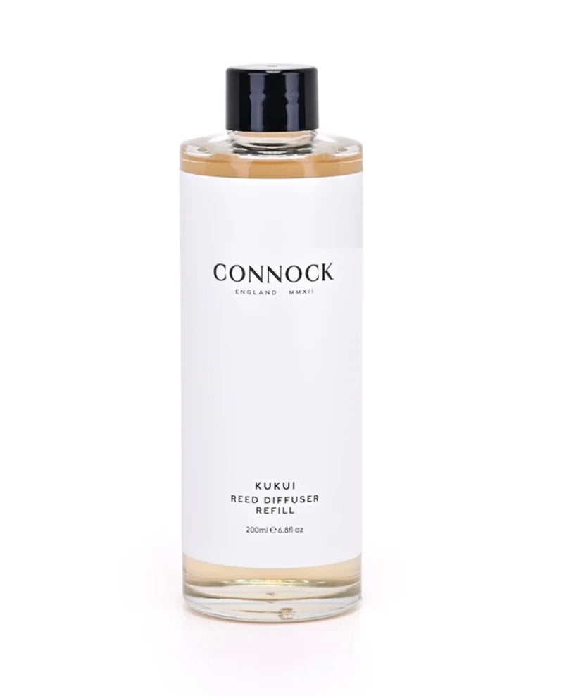 Connock London Kukui Oil Fragrance Diffuser Reeds refill 200ml