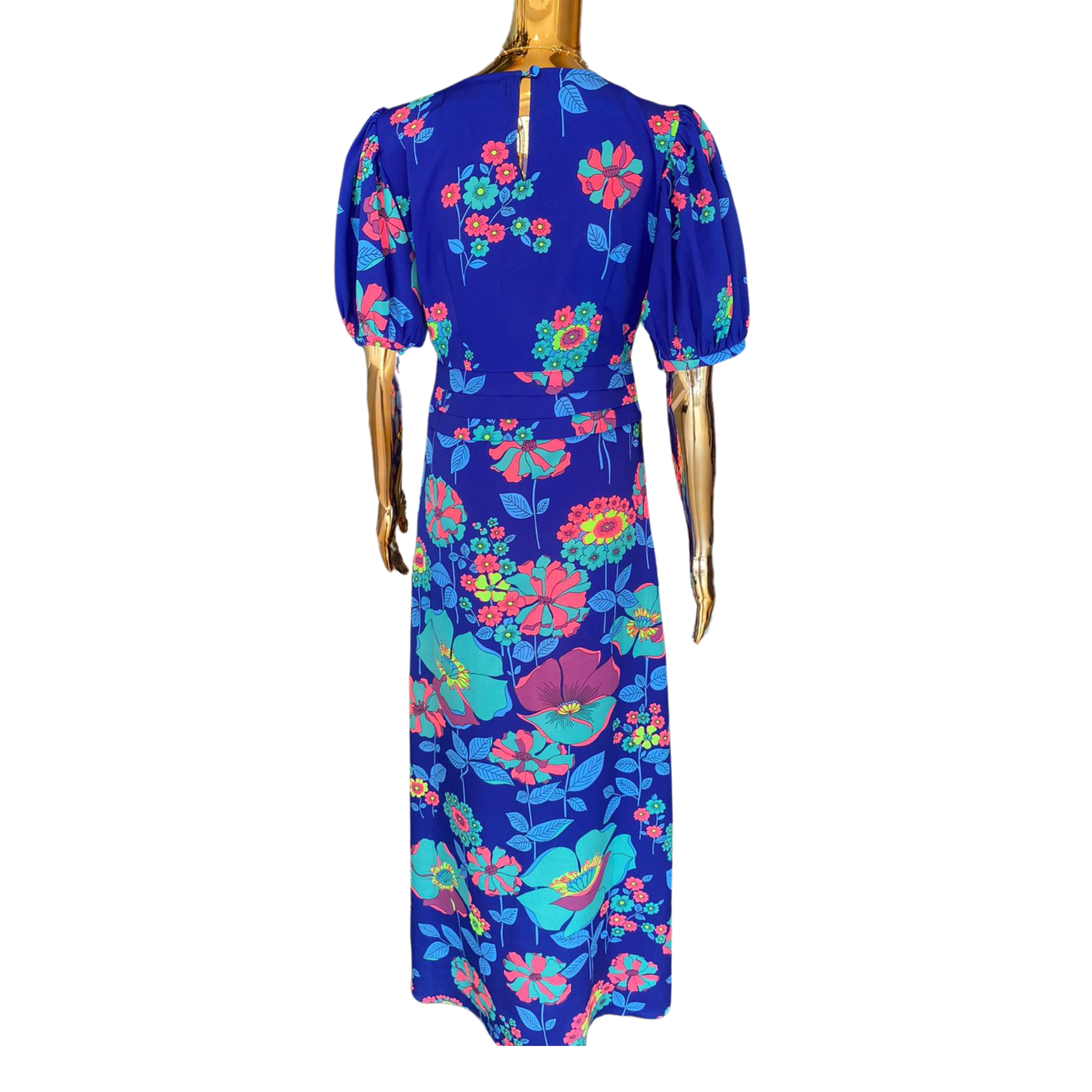 Stardust Seraphine Maxi Dress-Electric Blue Flower