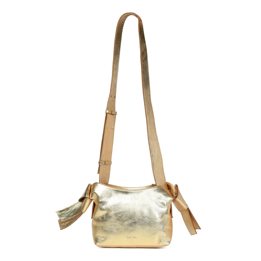 Bell & Fox Anisha Bow Detail Crossbody Bag in Dark Gold