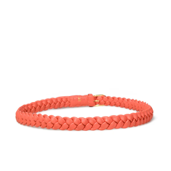 Bell & Fox Arya Woven Leather Belt-Coral