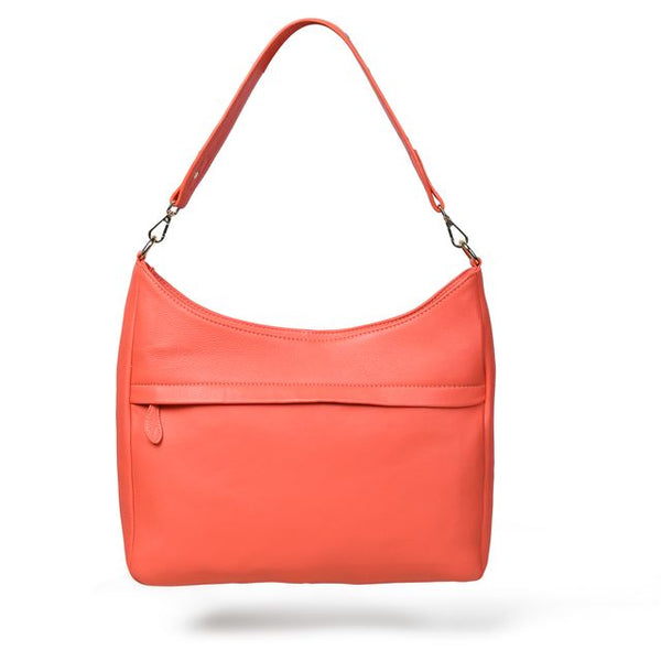 Bell & Fox Asam Hobo Bag In Coral Leather