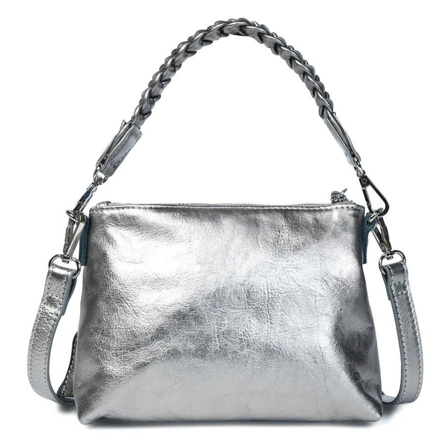 Bell & Fox Indira Bow Detail Clutch/Crossbody Bag in Gunmetal