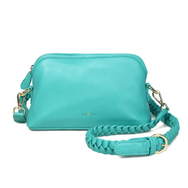 bell & fox layla crossbody bag in teal leather evalucia boutique perth scotland
