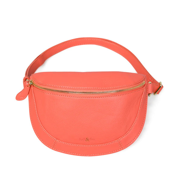 Bell & Fox Liberty Crossbody Bag in Coral Leather