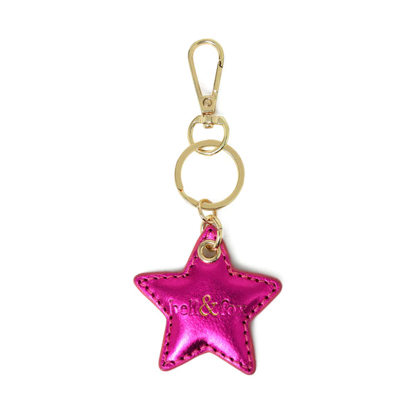 bell & fox stella star keyring fuschia metallic evalucia boutique perth scotland