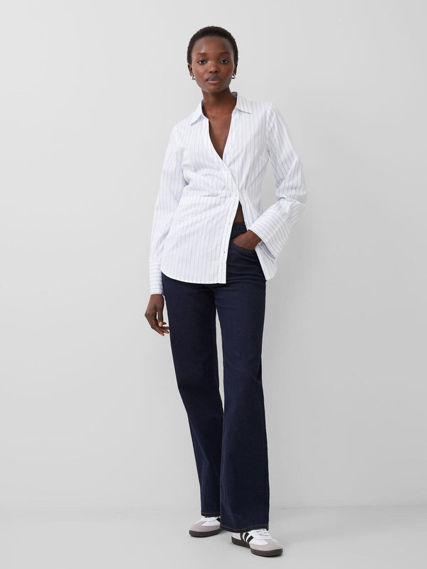 french connection isabelle asymmetric shirt linen white evalucia boutique perth scotland