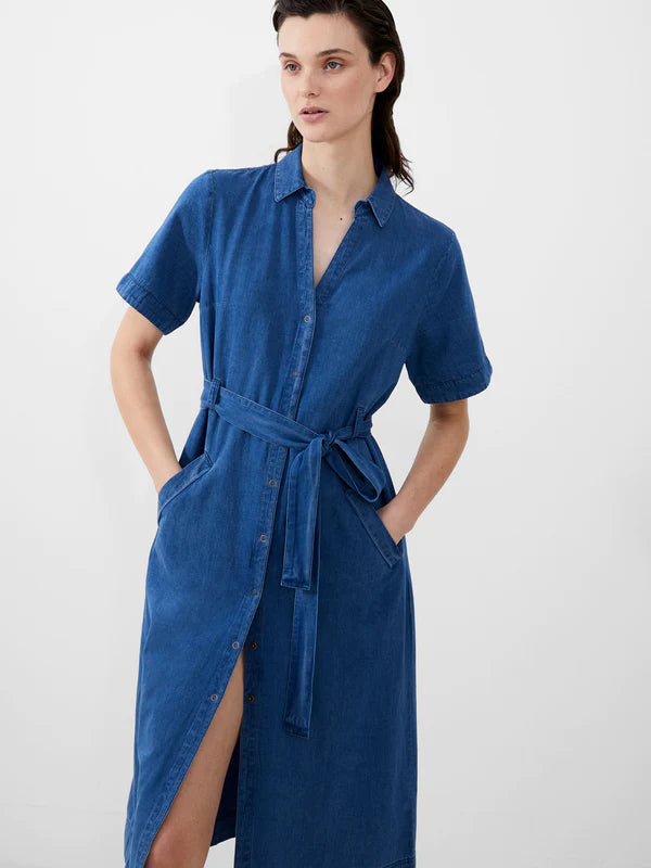 french connection zaves chambray denim dress evalucia boutique perth scotland