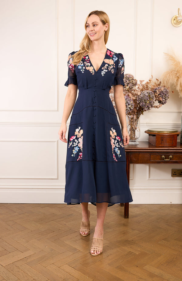 hope and ivy clarice dress navy evalucia boutique perth scotland