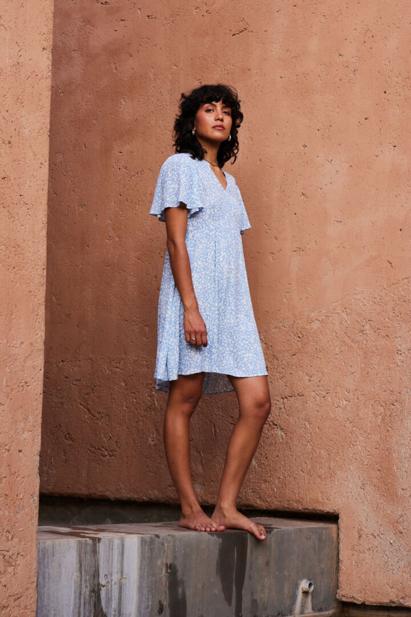 Ichi Marrakech AOP Dress-Della Robbia Blue-20120859