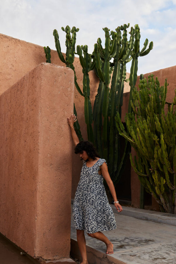 Ichi Marrakech AOP short Dress-Total Eclipse Paisley Pattern-20120860