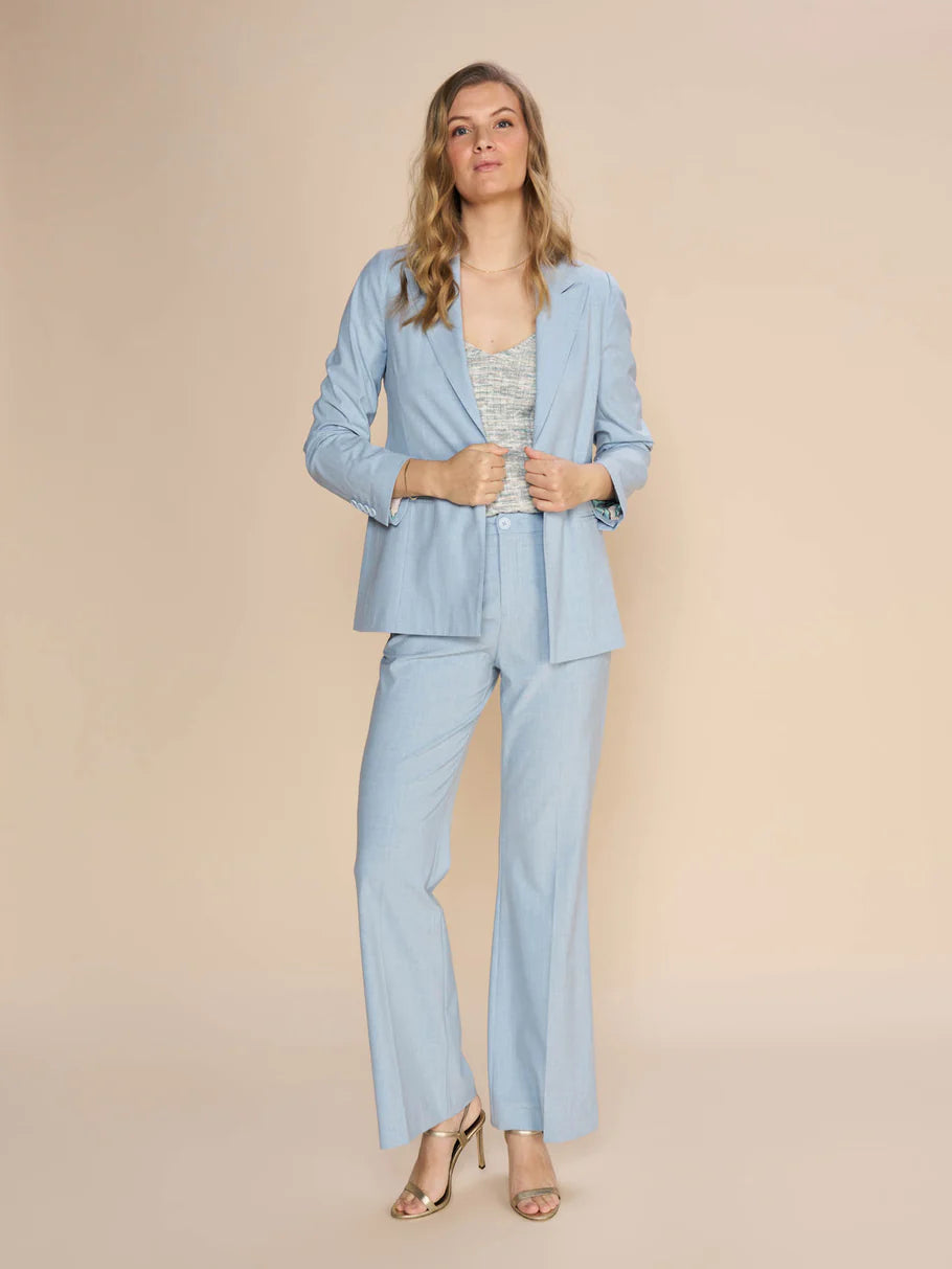 Mos Mosh Rhys Roy Trousers-Cashmere Blue,Long-160600