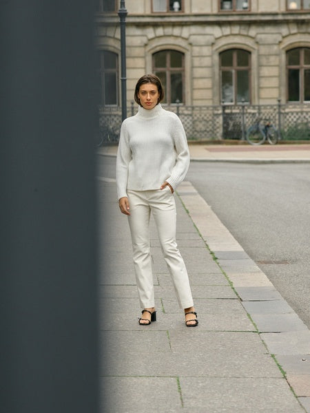 Mos Mosh Thyra High Neck Knit-Ecru-165750