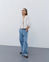 Sofie Schnoor Kari Wide Leg Jeans-Light Denim Blue-SNOS430