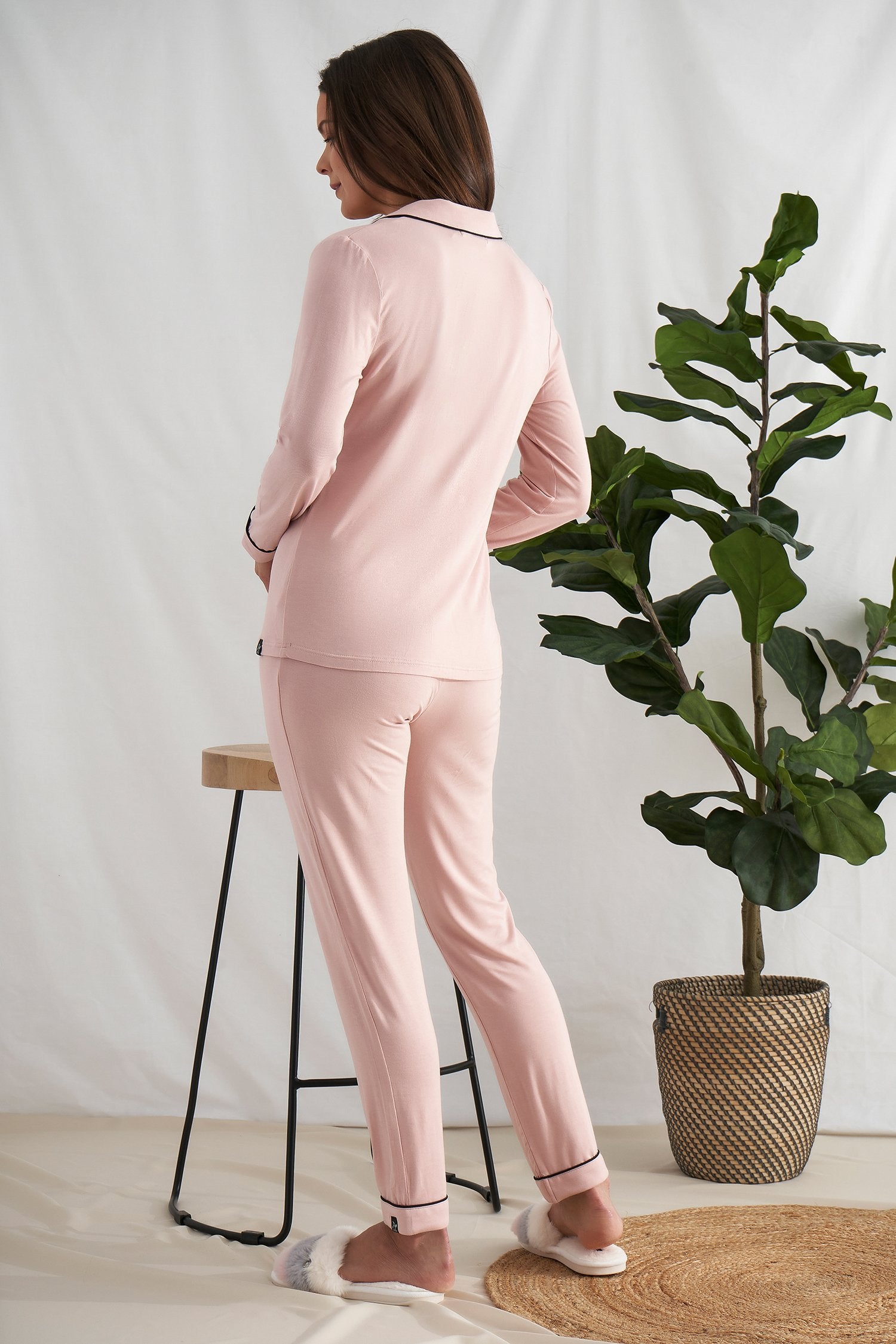 Pretty You London Bamboo Pyjama Set- Pink