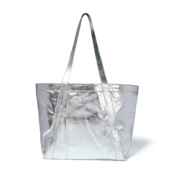 LEX Tote in Silver Foil Canvas