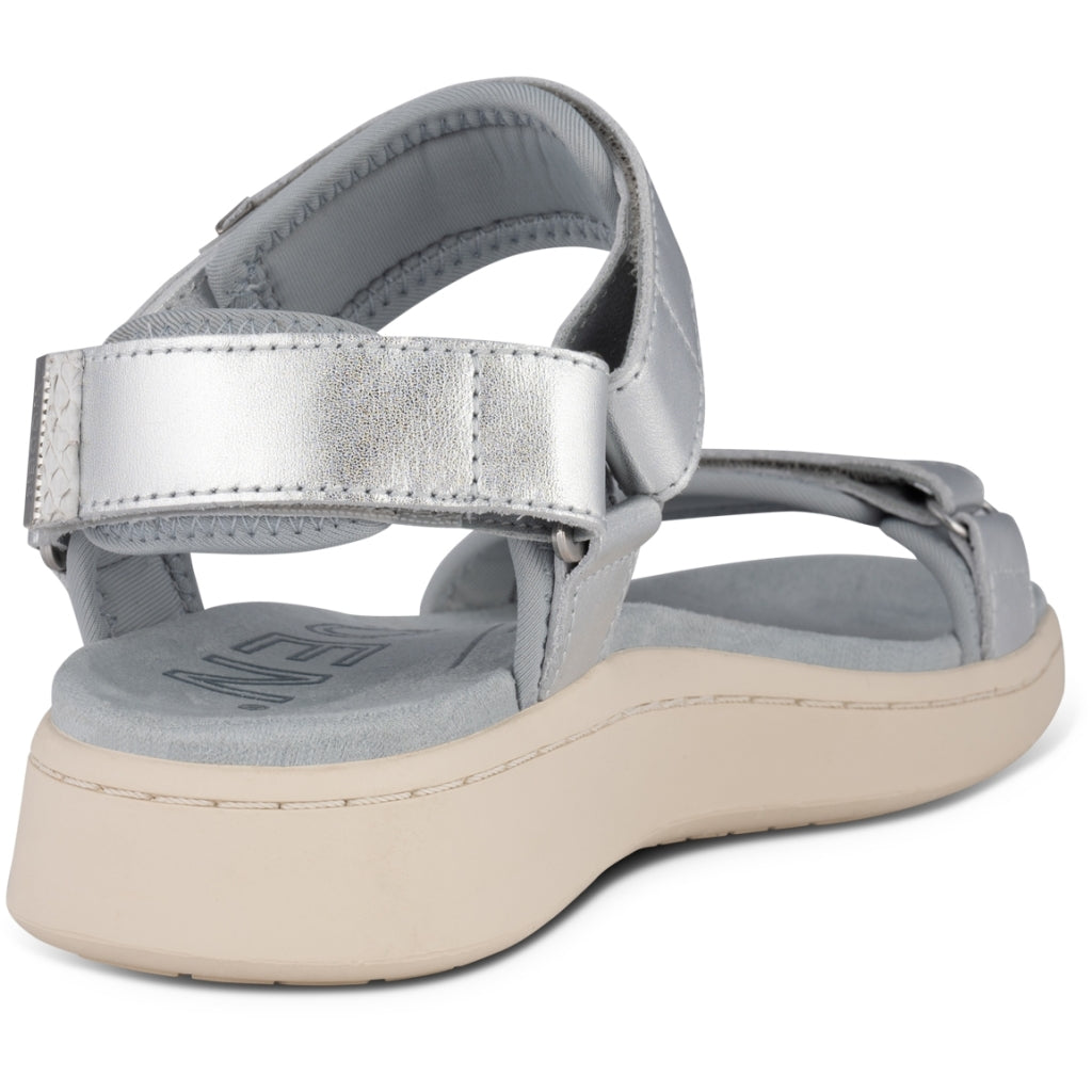 Woden Line Sandals-WL714-039 Silver Metallic