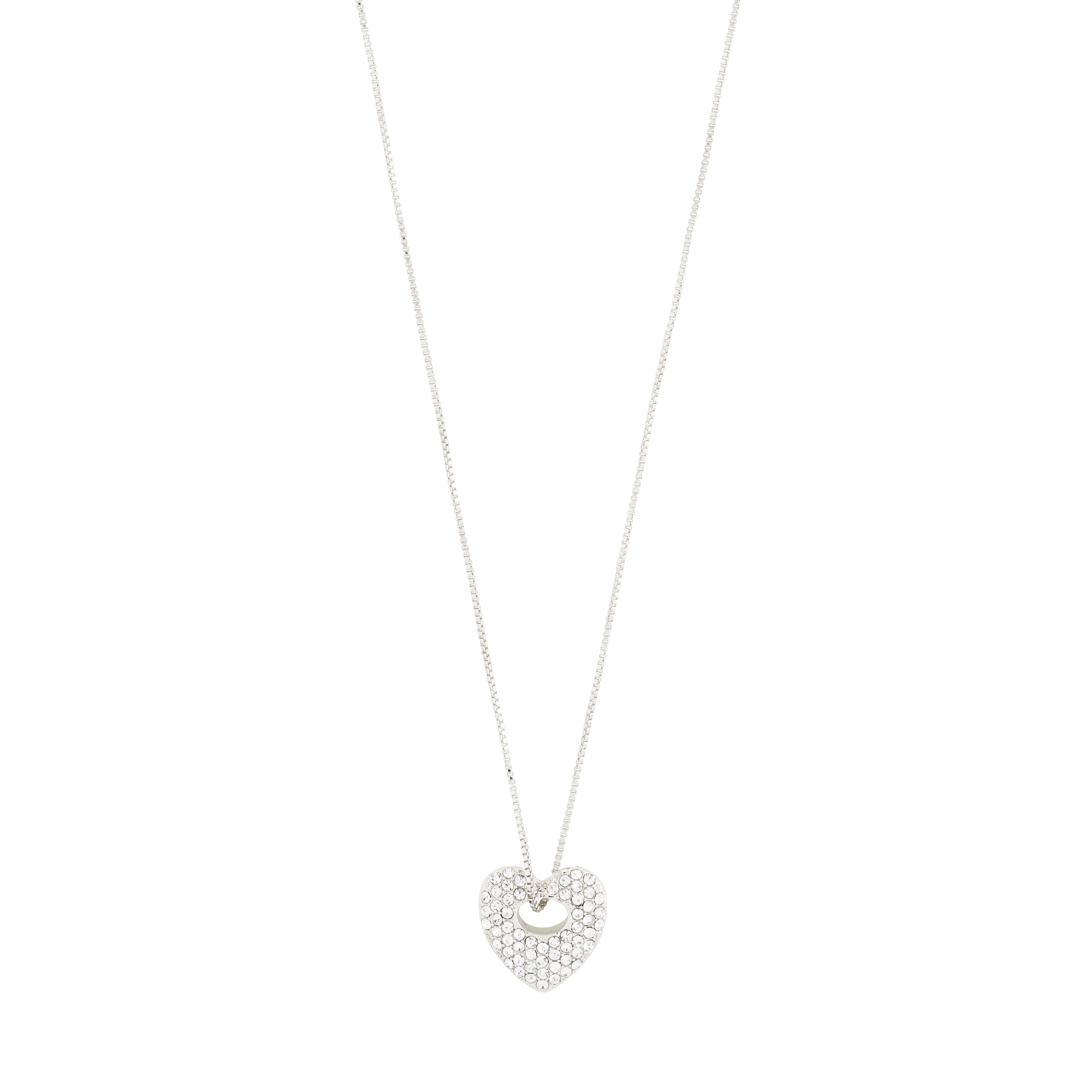 PILGRIM-DUNE Heart necklace silver plated 102516001