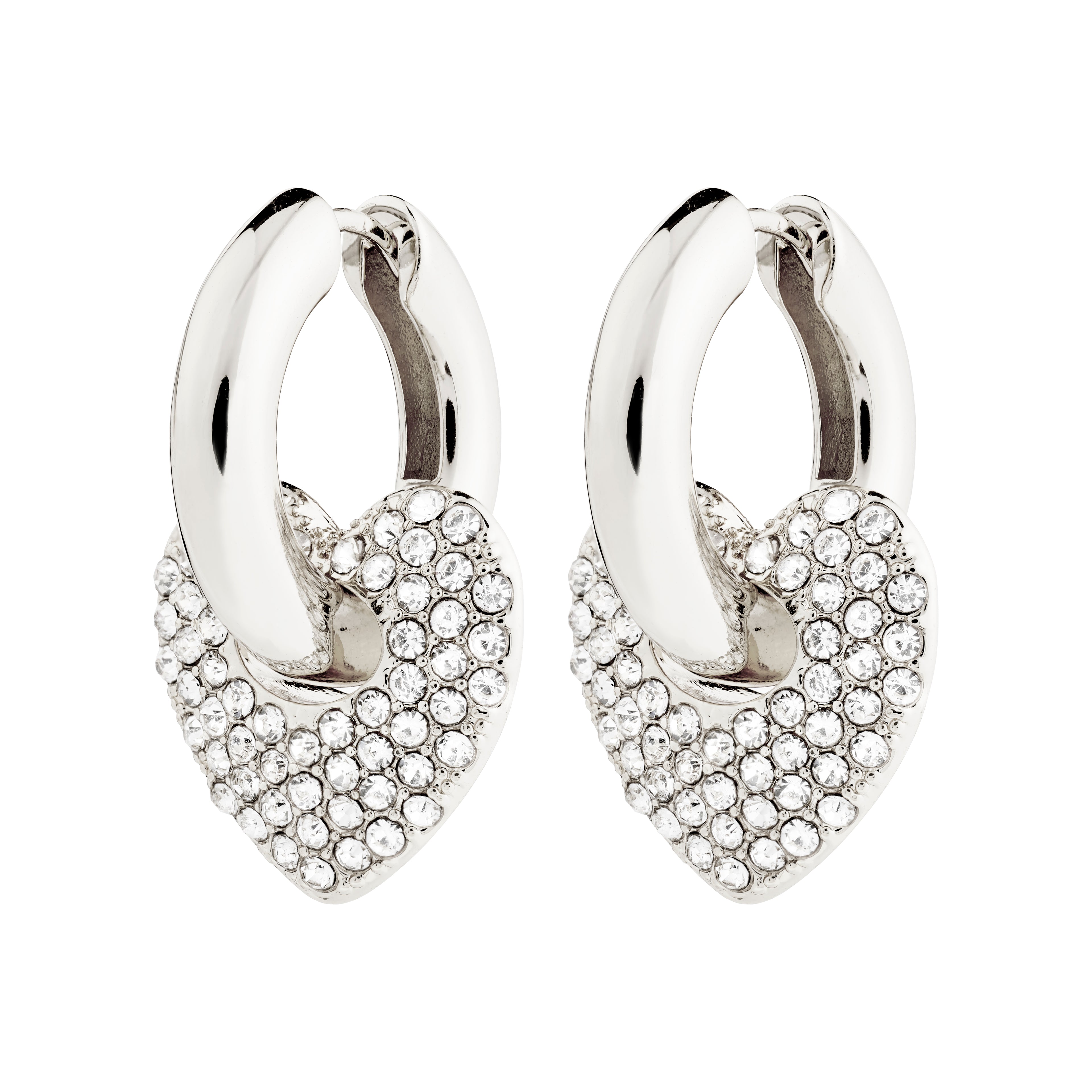 PILGRIM-Dune Silver plated crystal earrings 102516013