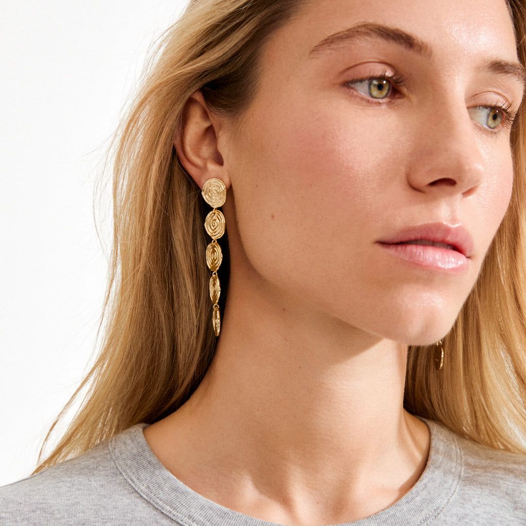 PILGRIM - AIR earrings Gold Plated