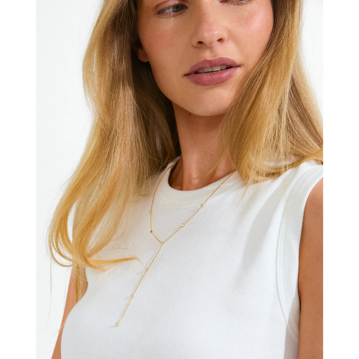 PILGRIM - ROOT Y Gold Plated Necklace