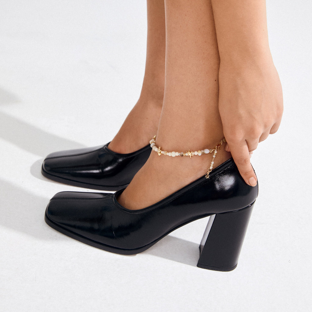 PILGRIM PRISM Ankle Chain - White Gold Plated