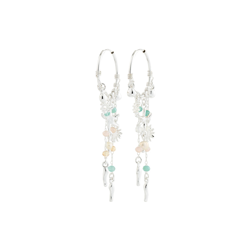 PILGRIM PRISM Hoop Earrings - Silver Plated