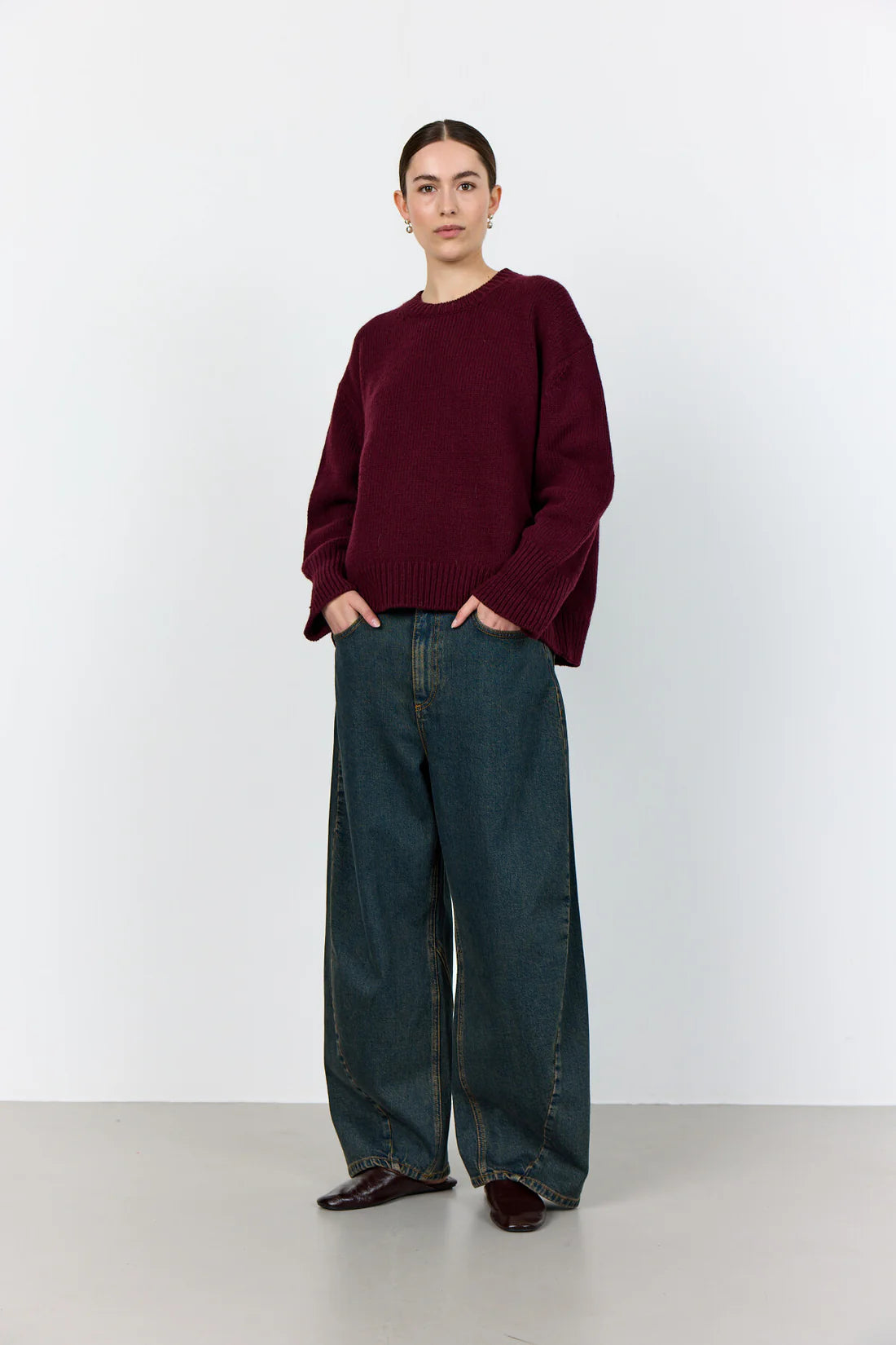 Levete Room Perle Cashmere Knit in Bordeaux - 301428