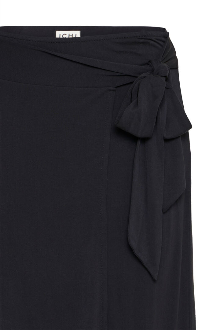 Ichi Panny Long Wrap Skirt in Black - 20123034