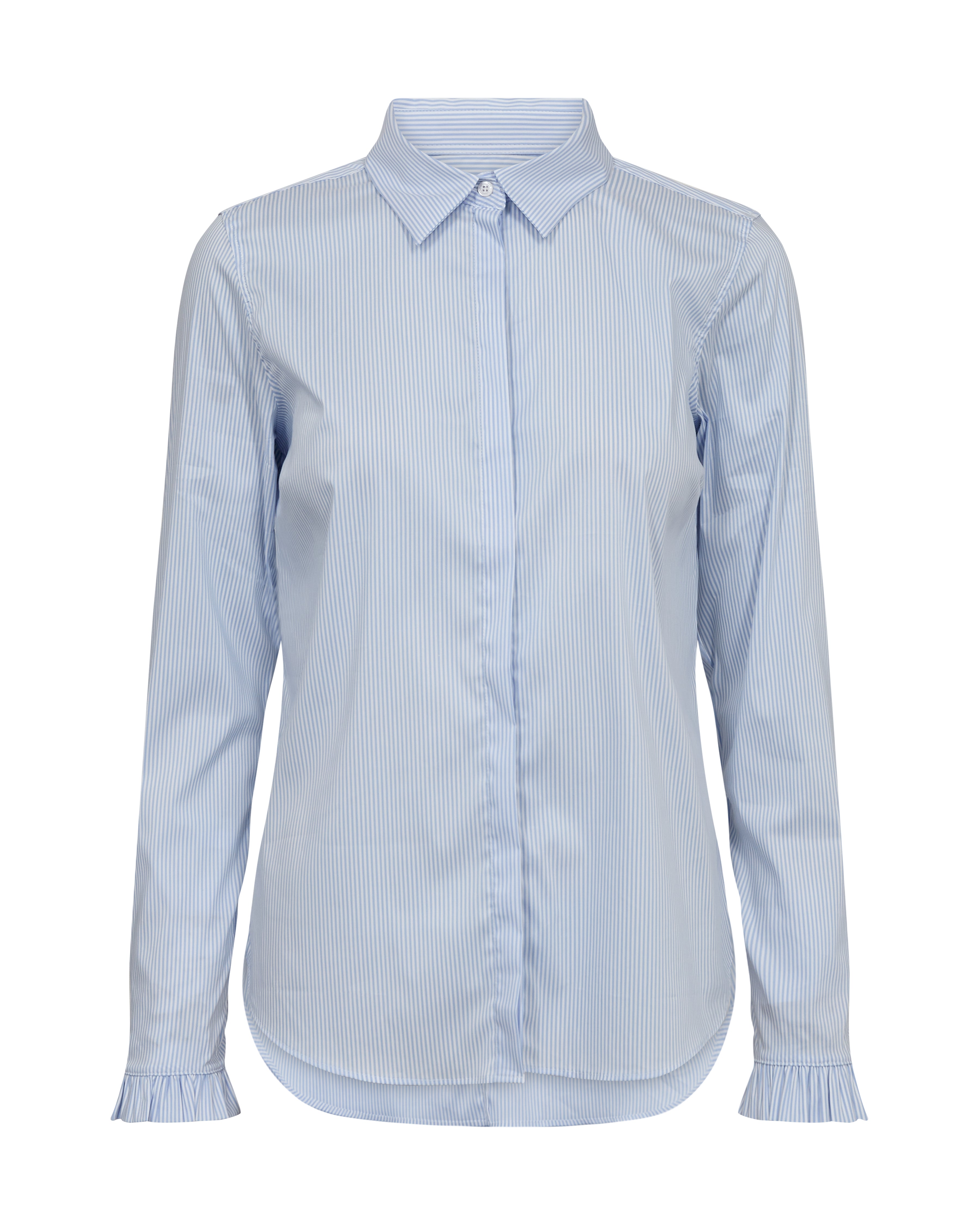 Mos Mosh Mattie Flip Stripe Shirt in Light Blue - 176350