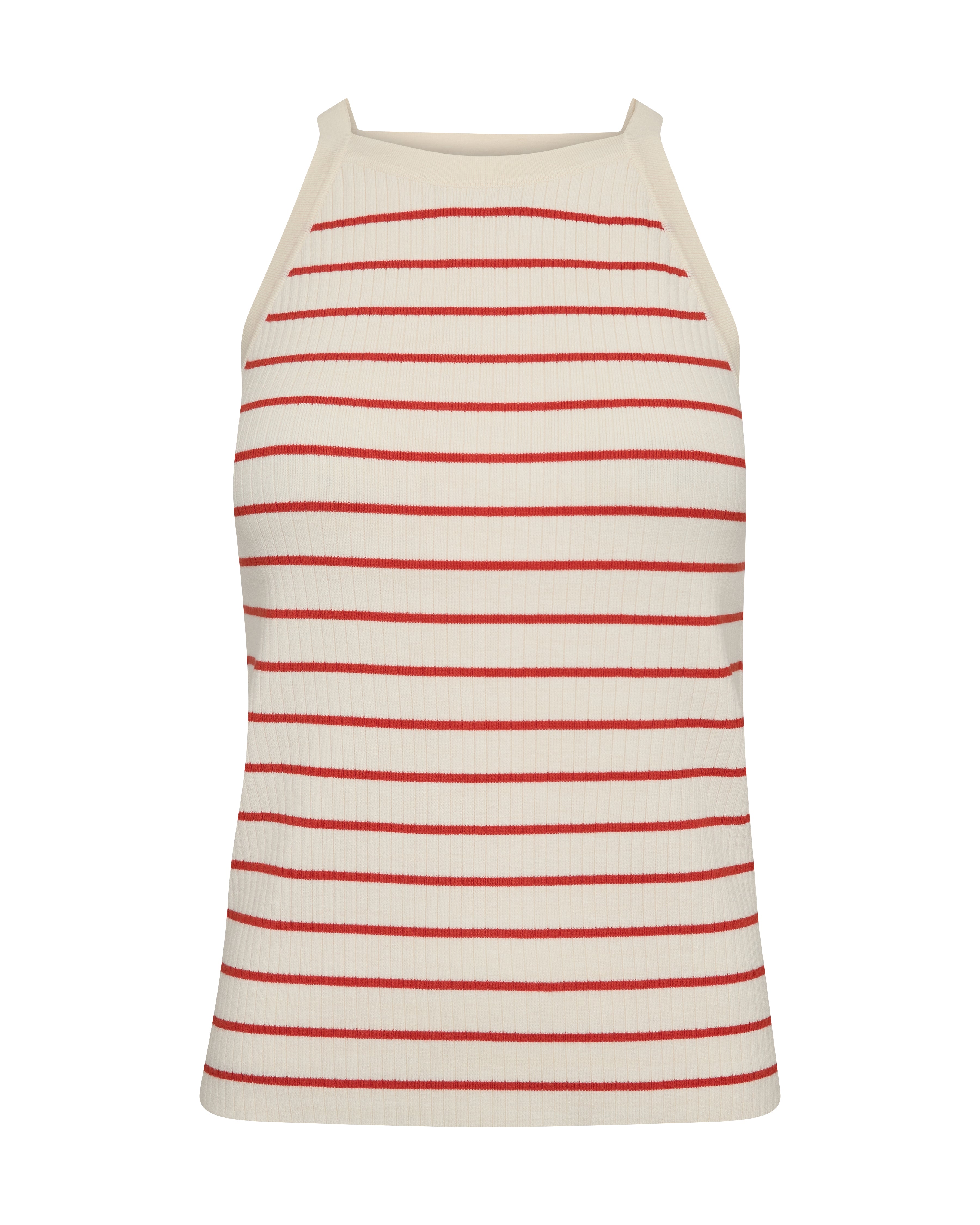 Mos Mosh Imanja Caliz Stripe Knit Top in Spicy Orange - 179120