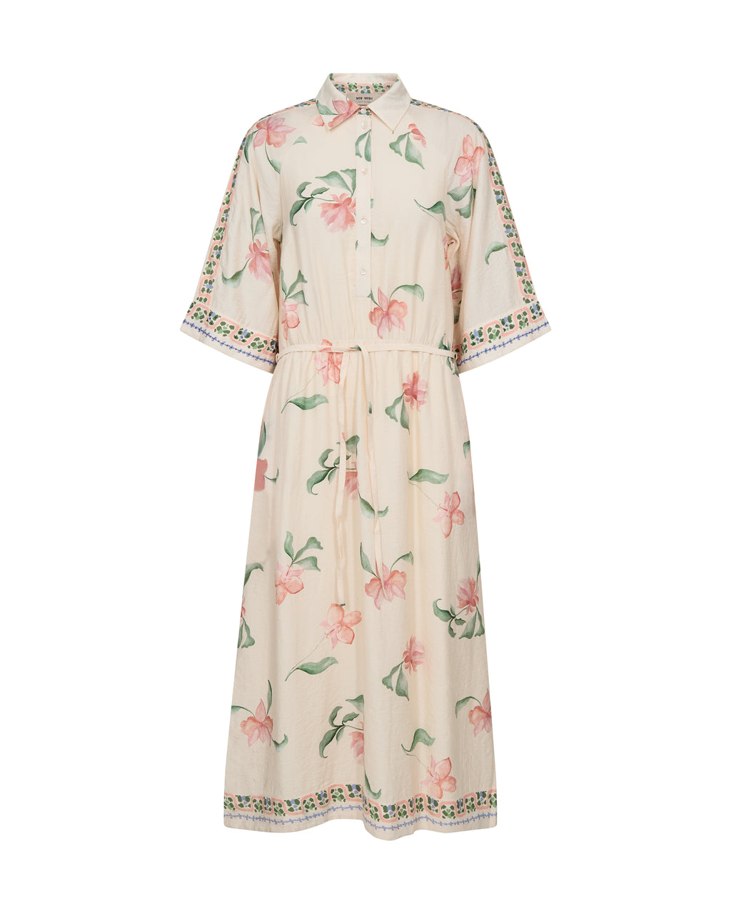 Mos Mosh Bunno Big Orchid Dress in Ecru