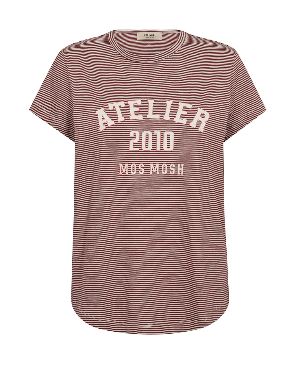 Mos Mosh Camp Stripe Tee in Cowhide