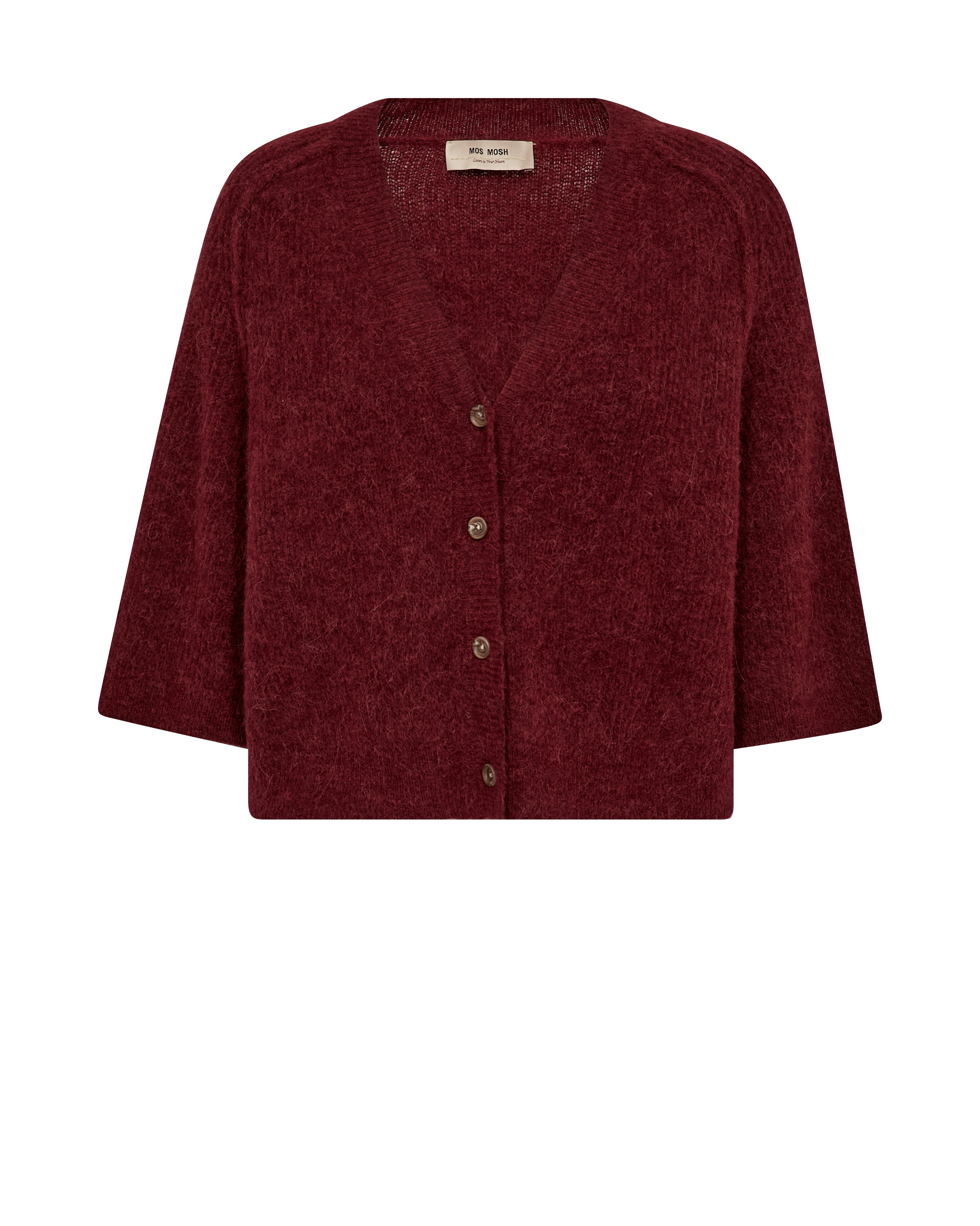 Mos Mosh - Thora Lizet Knit Cardigan in Cabernet