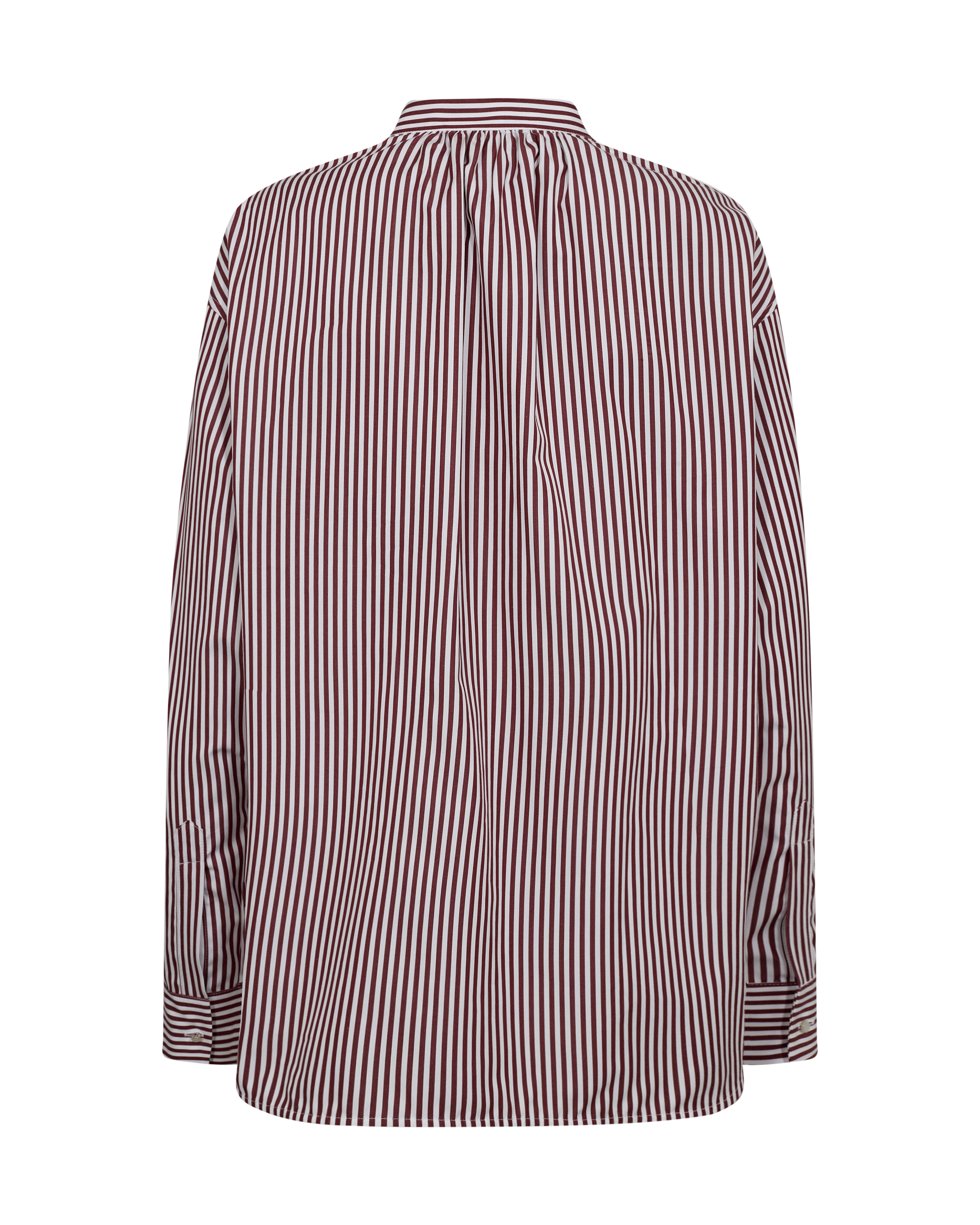 Mos Mosh - Karis Slim Stripe Shirt in Cabernet