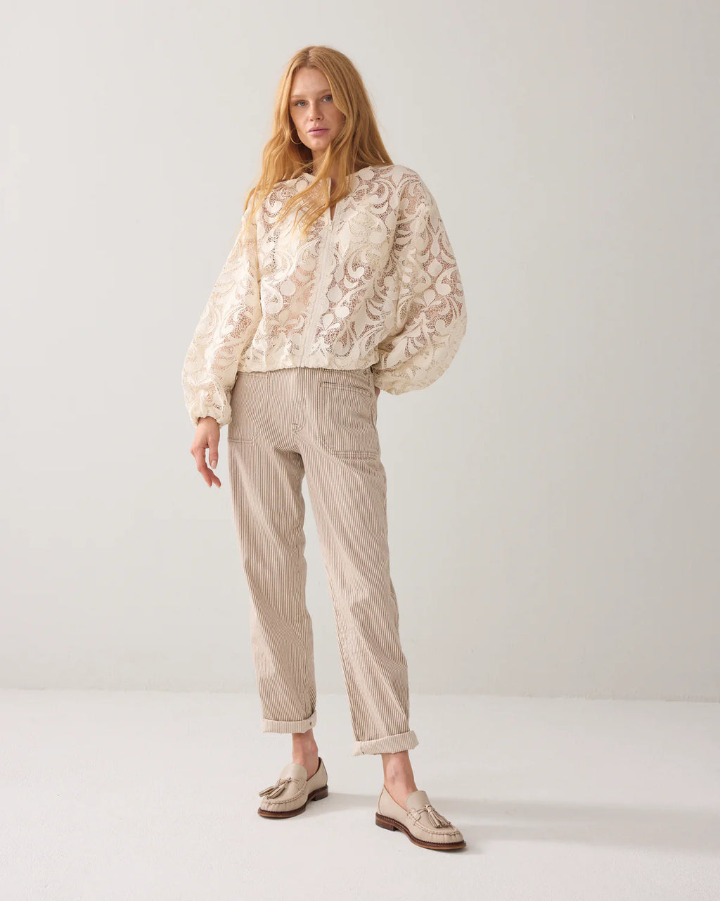 Summum Woman Ivory Lace Jacket - 1s1298-12182