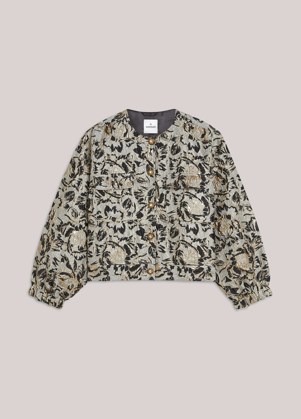 Summum Woman Jacket Bomber Jacquard in Black - 1s1250-12317