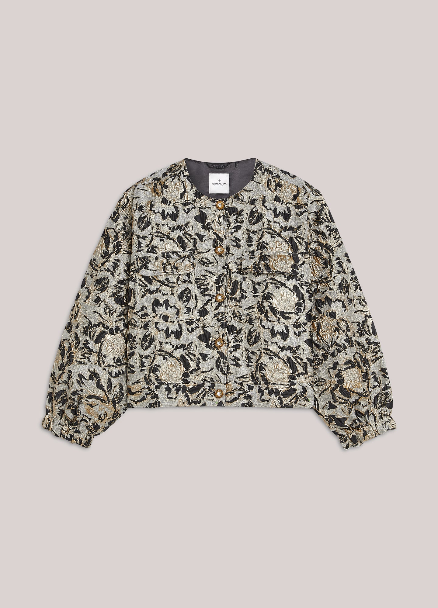 Summum Woman Jacket Bomber Jacquard in Black - 1s1250-12317