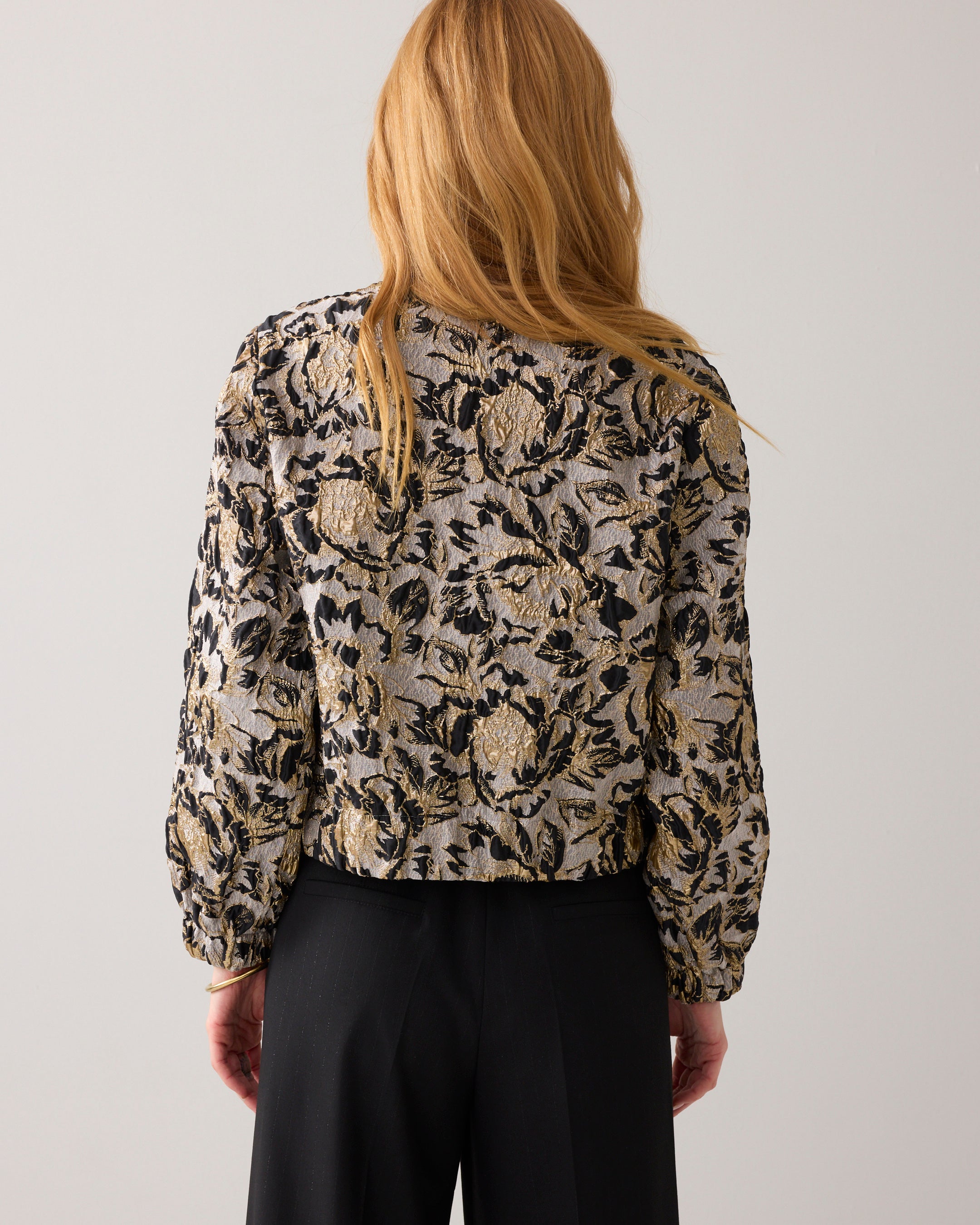 Summum Woman Jacket Bomber Jacquard in Black - 1s1250-12317