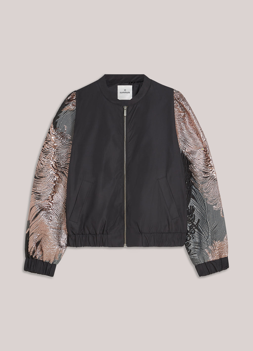 Summum Woman Bomber Jacket Leaves Jacquard in Multicolour - 1s1275-12336