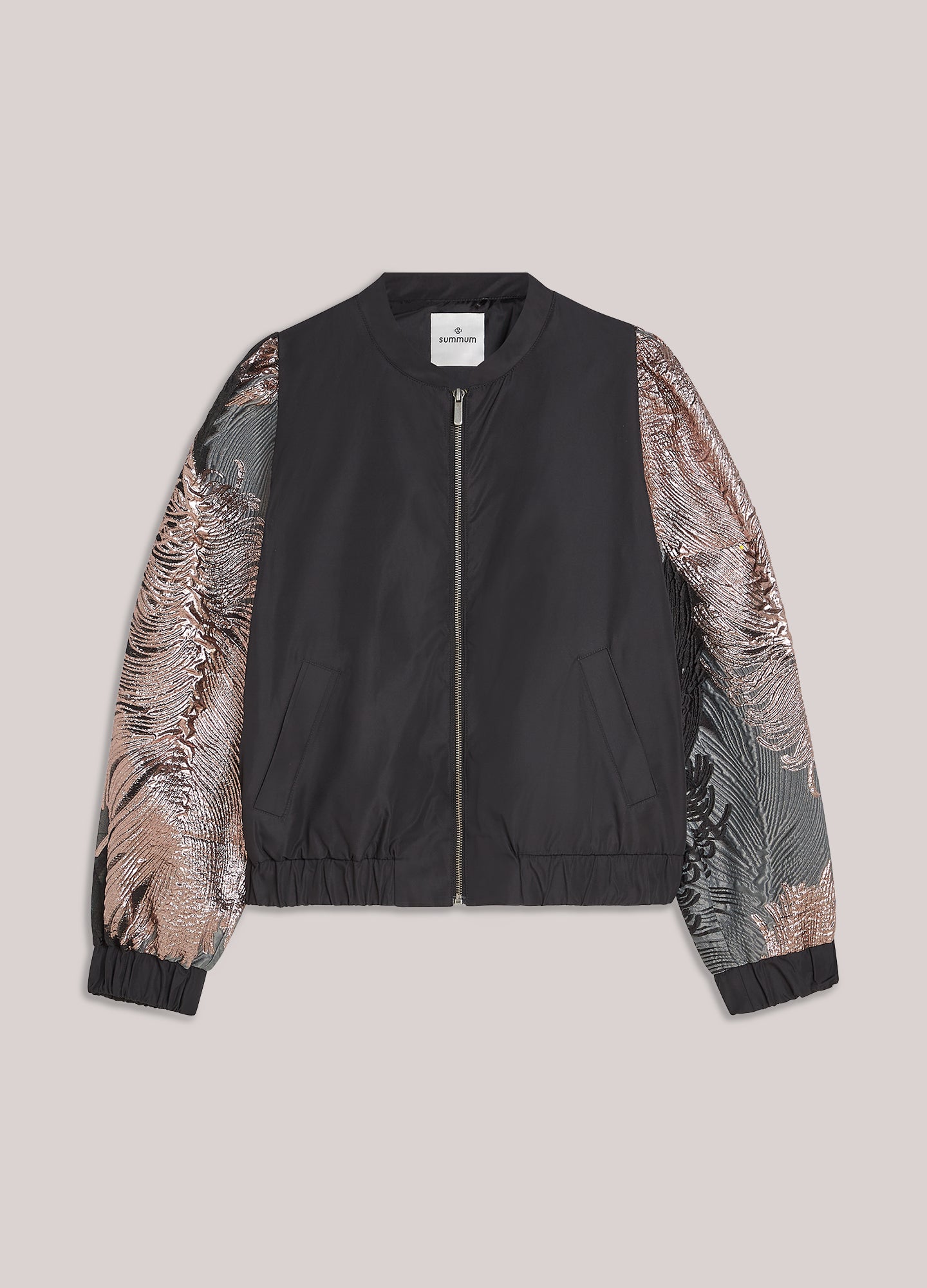 Summum Woman Bomber Jacket Leaves Jacquard in Multicolour - 1s1275-12336