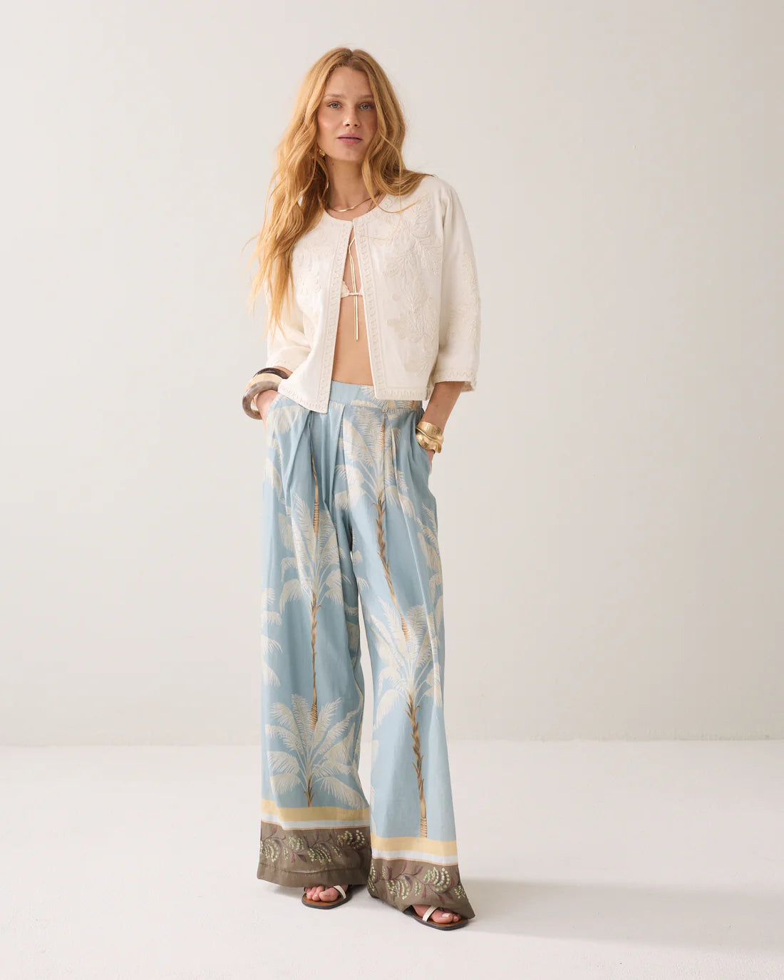 Summum Jacket Embroidery in Ivory