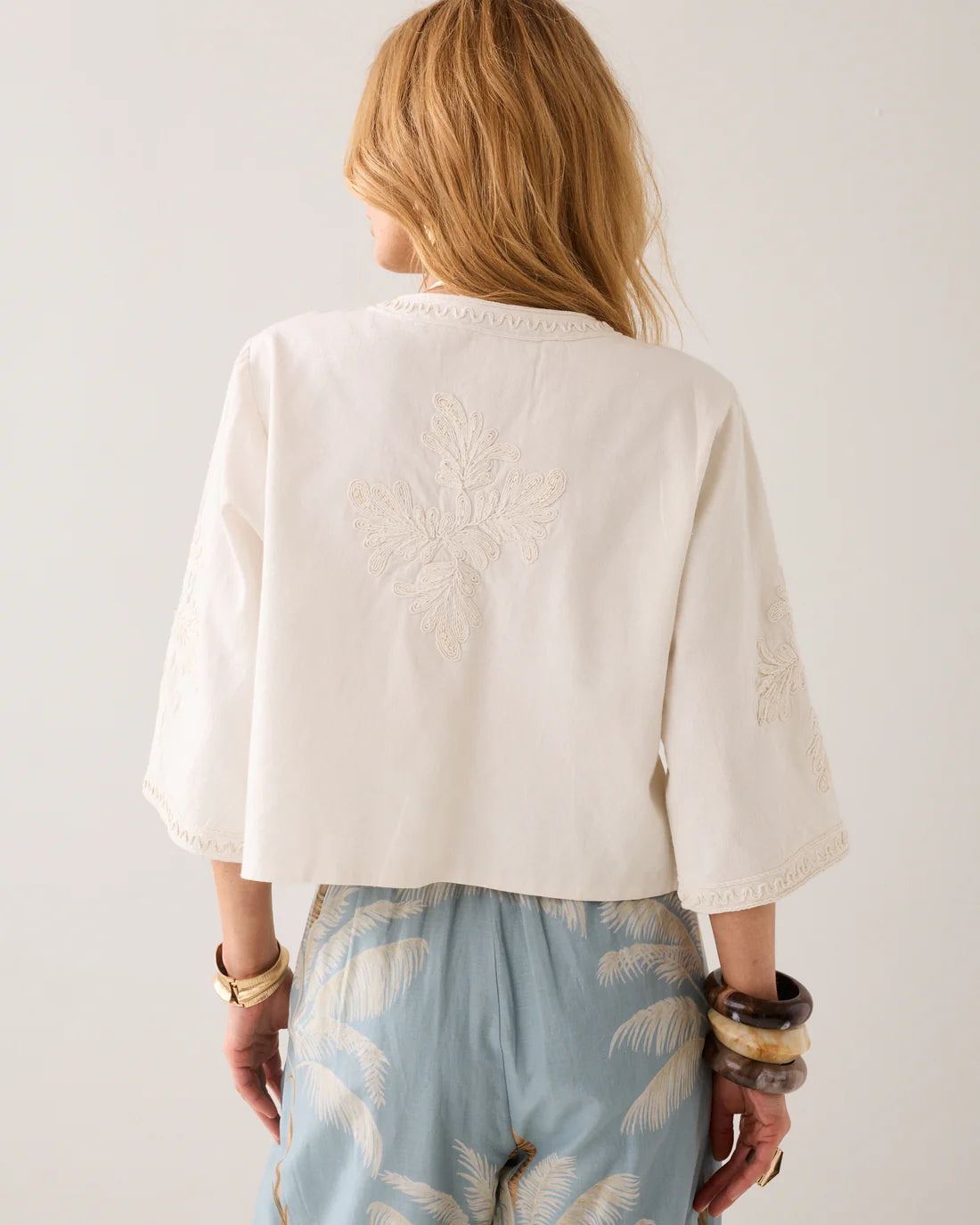 Summum Jacket Embroidery in Ivory