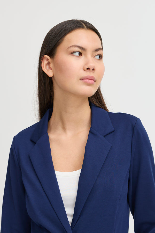 Ichi Kate Blazer in Medieval Blue - 20102801