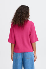 Ichi Boston Jumper in Pink Yarrow - 20122482