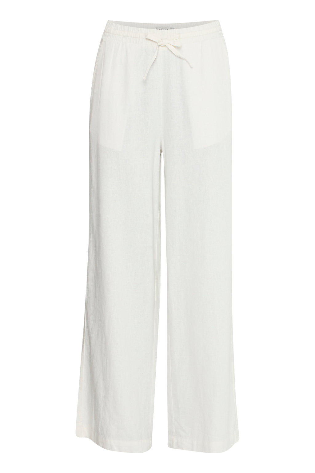 Ichi Linno Pants in Cloud Dancer White - 20122911