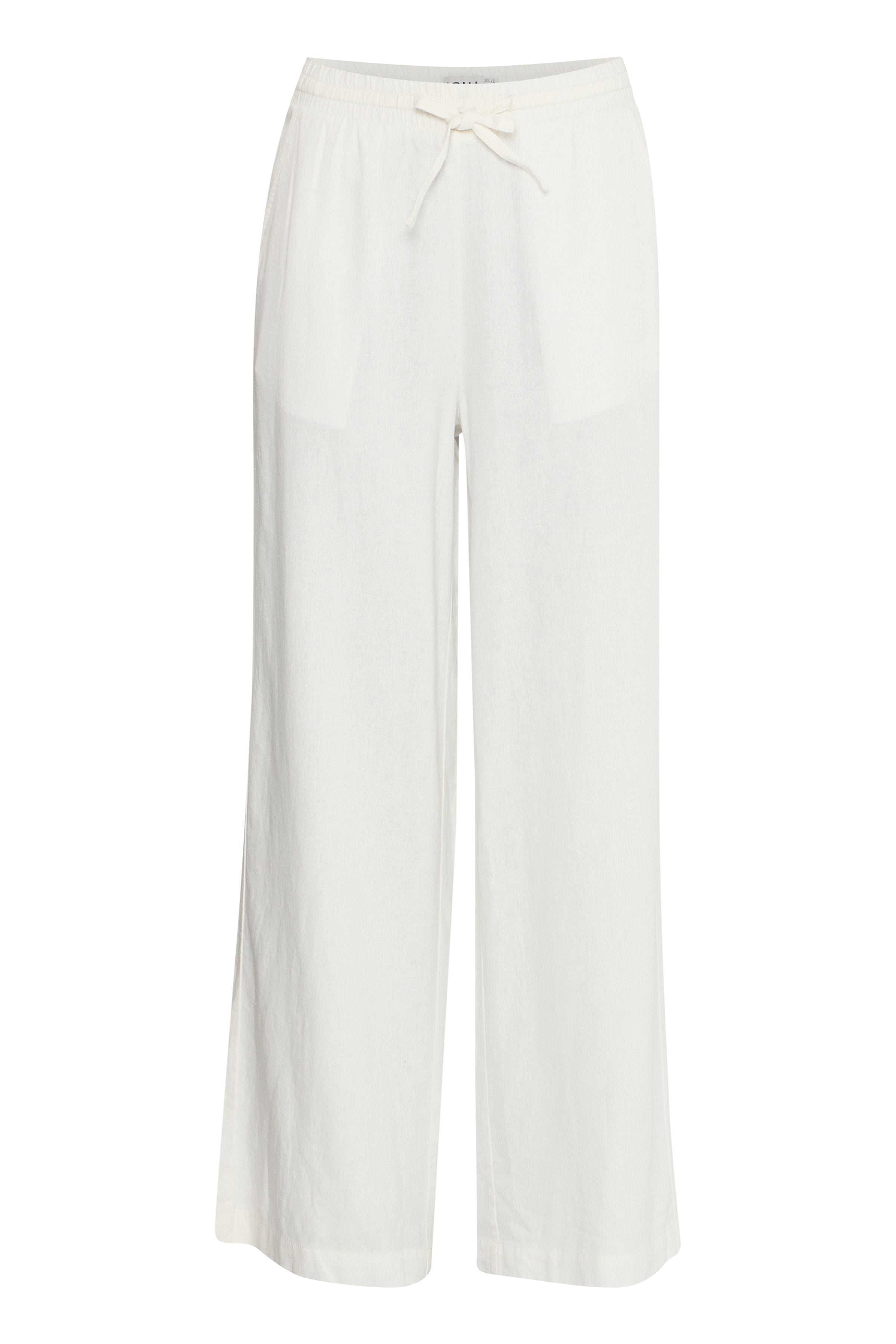 Ichi Linno Pants in Cloud Dancer White - 20122911