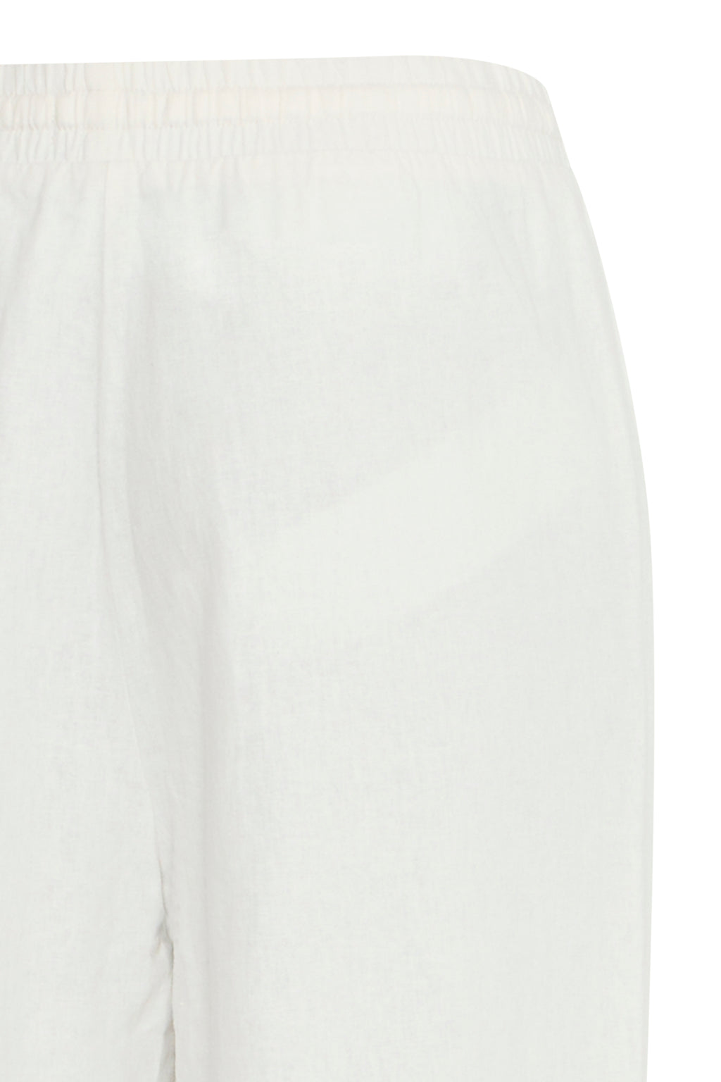 Ichi Linno Pants in Cloud Dancer White - 20122911