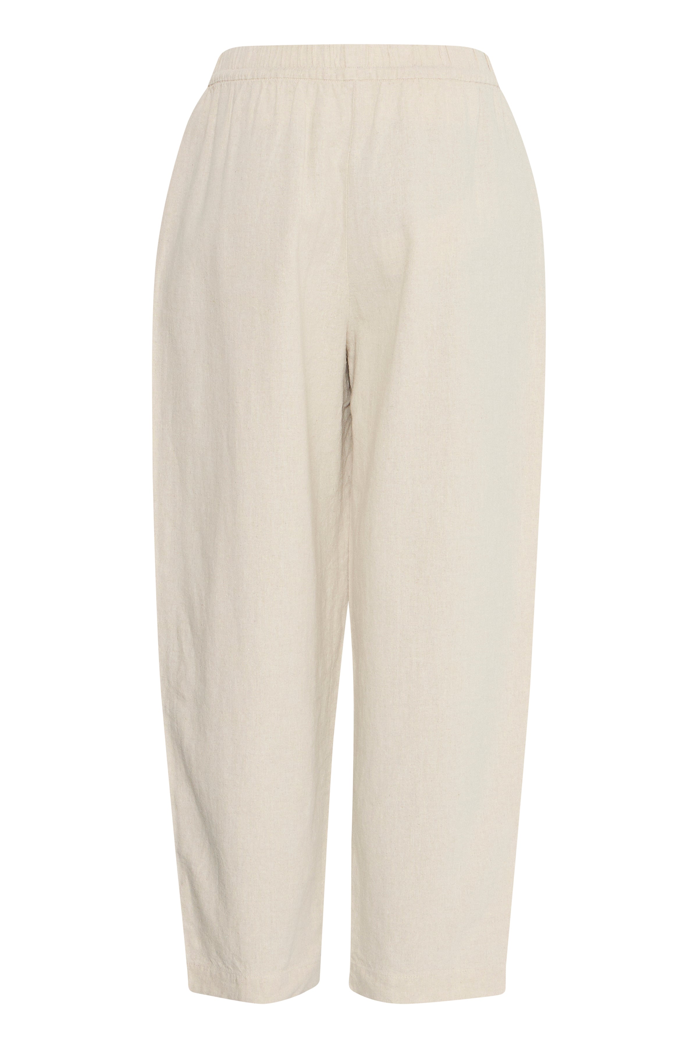 Ichi Linno Barrel Pants in Natural Ecru - 20122912