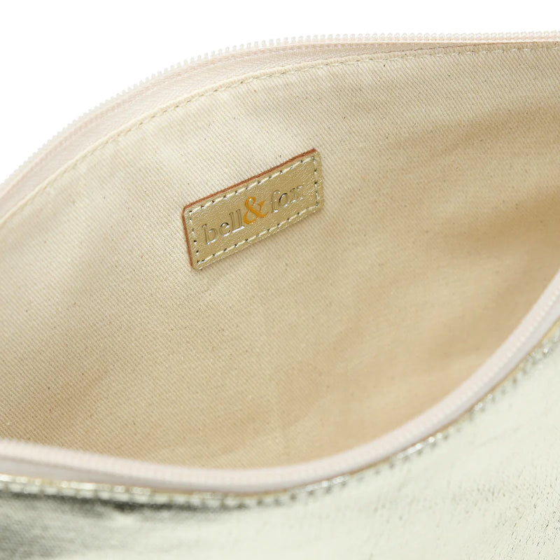 Bell & Fox Lily Pouch in Gold Foil Canvas